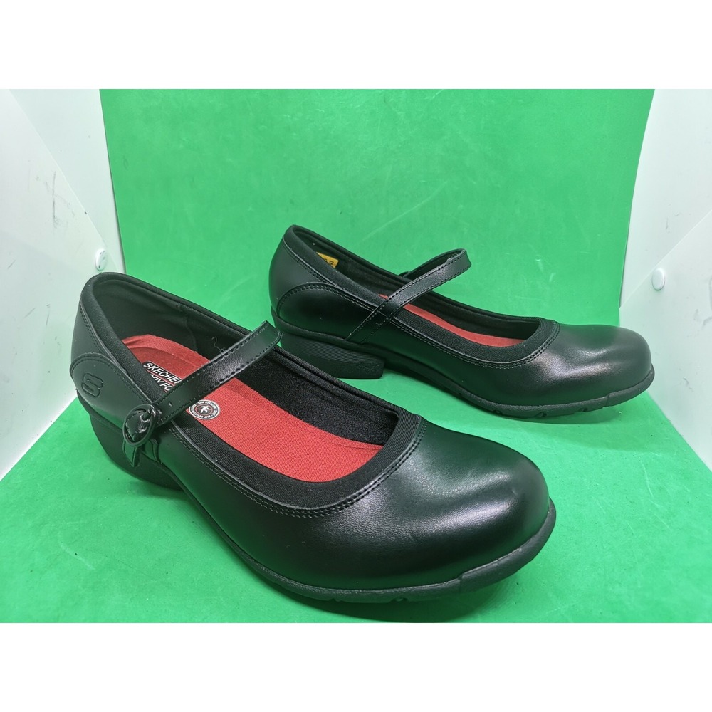 Skechers Womens 76583 Black Memory Foam Slip Resistant Comfort Shoes Size 8.5 - Picture 11 of 12